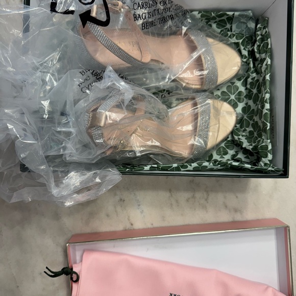 [NWT] Kate Spade New York • Alora Pave Embellished Satin Sandals 🏰 - Picture 9 of 10
